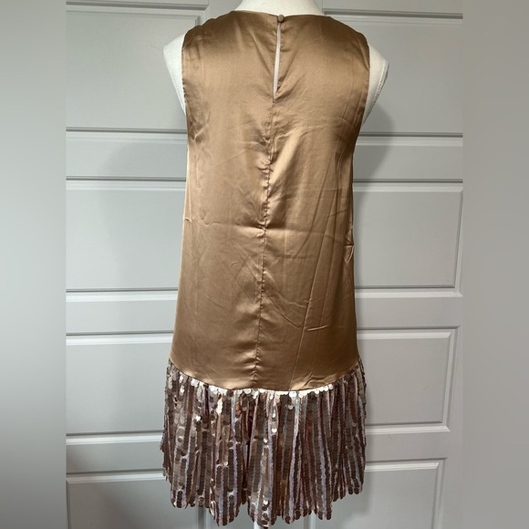 TCEC Sleeveless Dress Gold Sequin Cocktail Party‎ Mini Dress Small - Picture 5 of 7